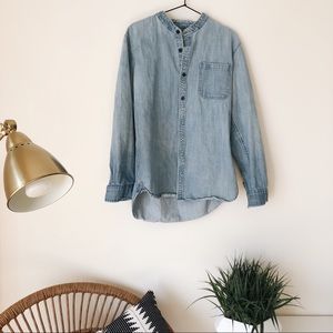 ModernAmusement Men’s Denim Shirt